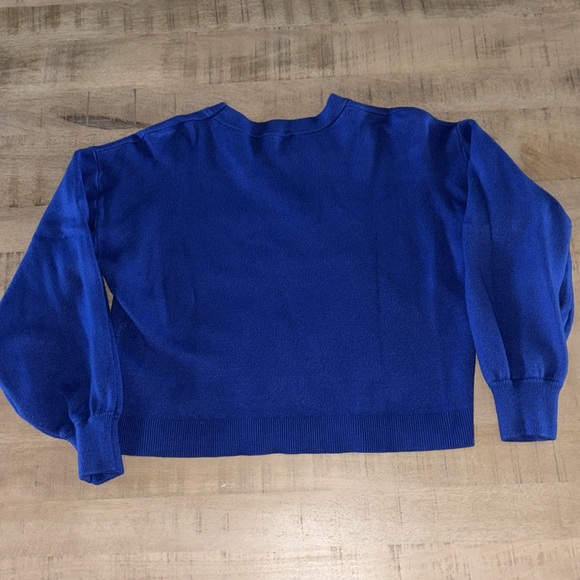Sugarlips Royal Blue Balloon Sleeve Sweater Small - Picture 4 of 5